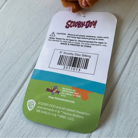 NWT 9” Scooby Doo Sitting Plush - Picture 6 of 8
